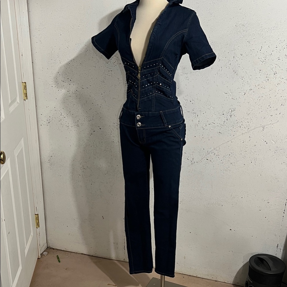 Stylish Women's Denim Jumpsuit